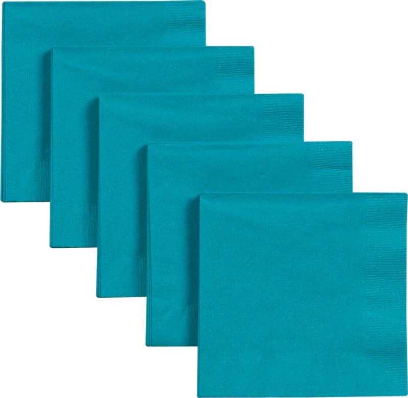 Teal Cocktail Napkins Set of 50