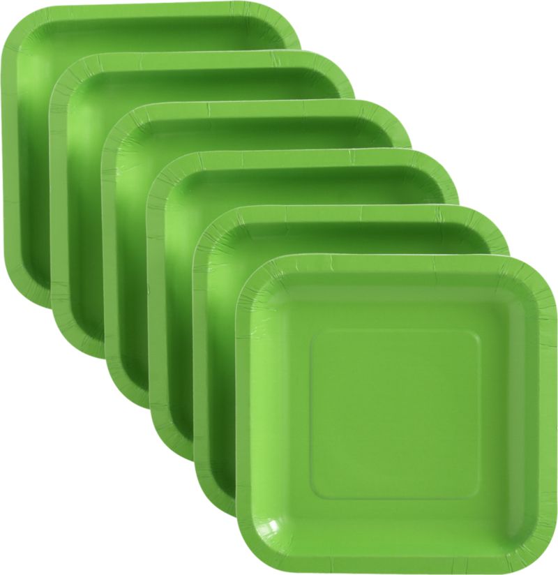 Set of 18 Lime Deep Paper Plates