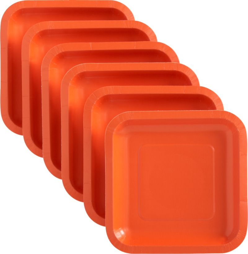 Set of 18 Orange Deep Paper Plates