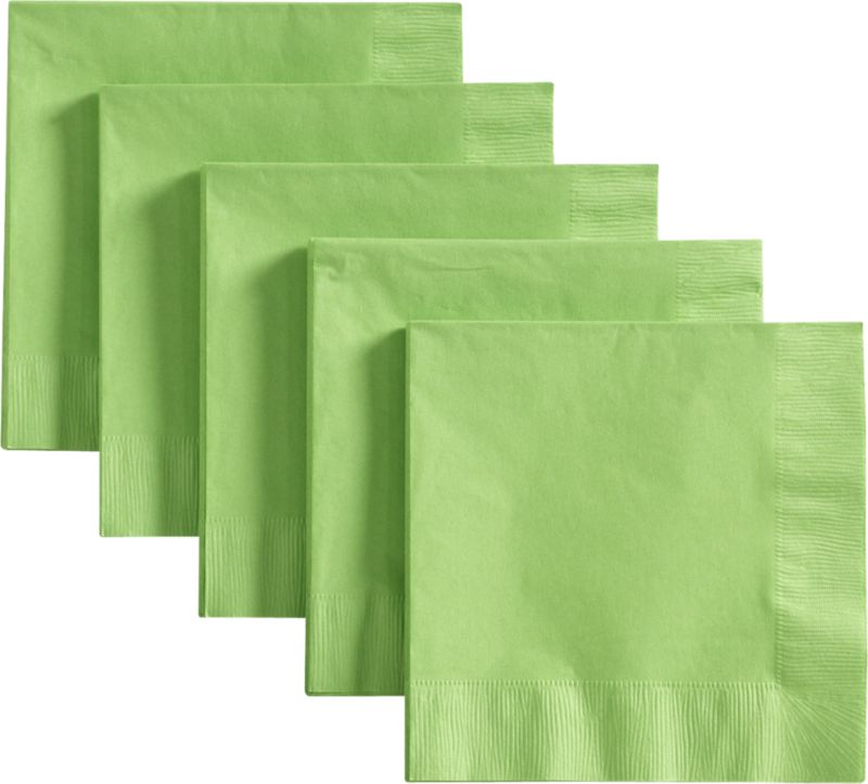 Set of 50 Lime Lunch Napkins