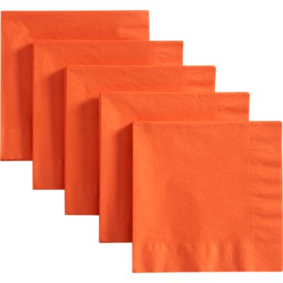 Set of 50 Orange Lunch Napkins