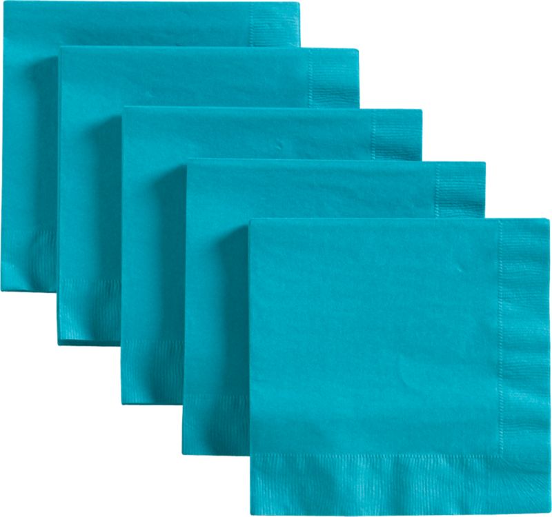 Set of 50 Teal Lunch Napkins