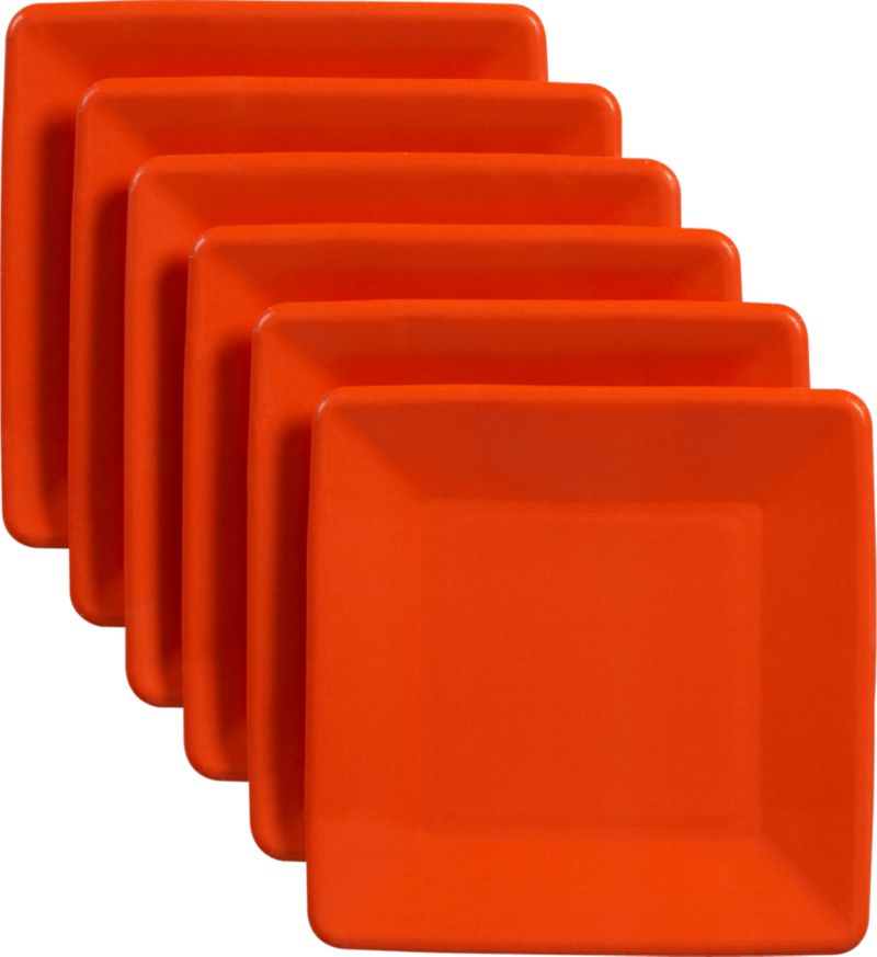 Set of 18 Orange Paper Plates