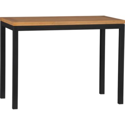 Parsons Bamboo Top High Dining Table with Natural Dark Steel Base