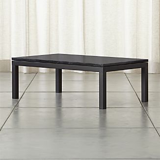 coffee table rectangular parsons marble tables 48x28 base favorites steel dark