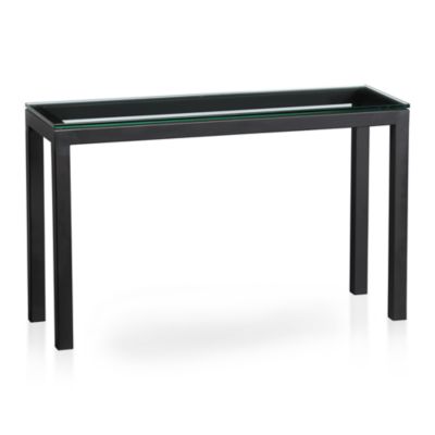 Parsons Console Table with Glass Top
