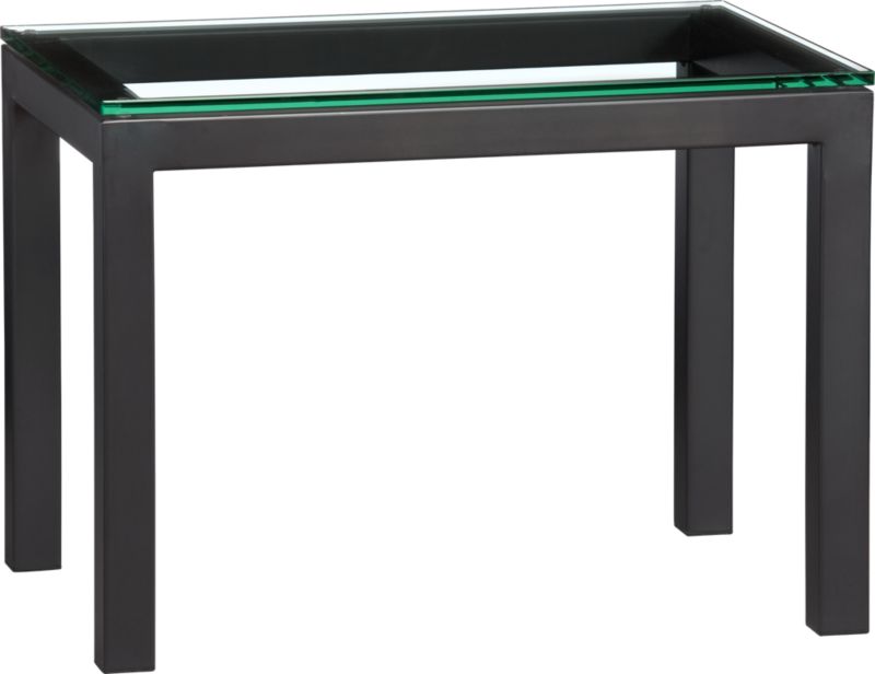 Parsons Side Table with Glass Top