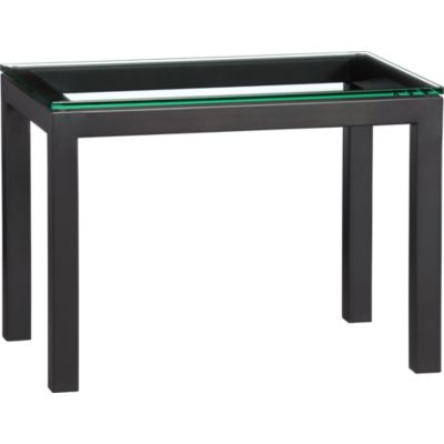 Side Table Glass on Parsons Side Table With Glass Top  349 00