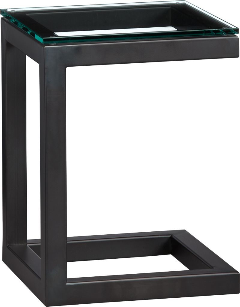 Parsons C Table with Glass Top