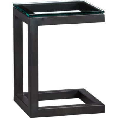 Parsons C Table with Glass Top