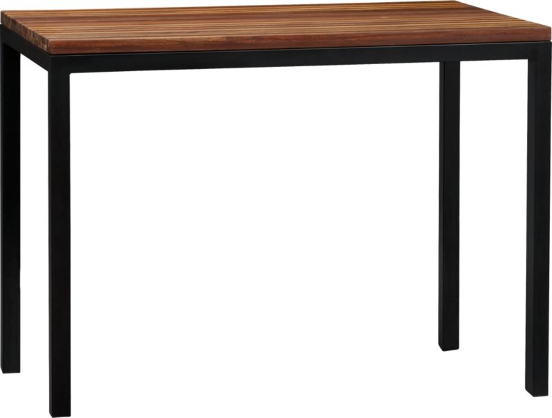 Parsons Reclaimed Wood Top 48x28 High Dining Table with Natural Dark Steel Base
