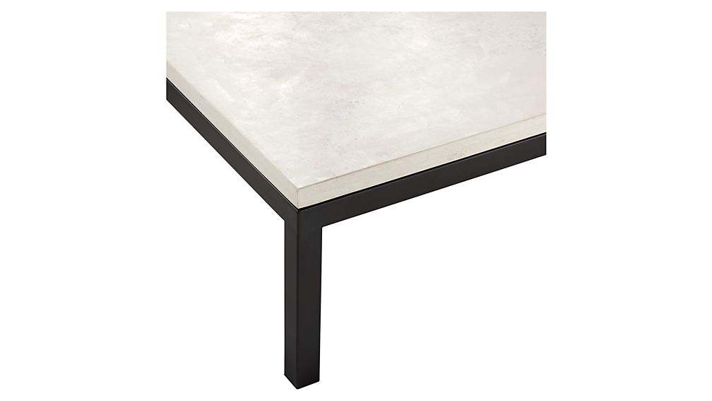 Parsons Rectangular Coffee Table with Travertine Top