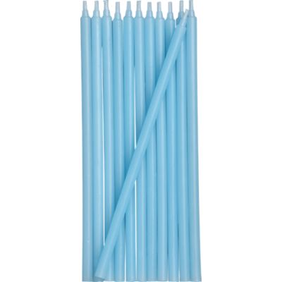 Set of 12 Aqua Party Candles