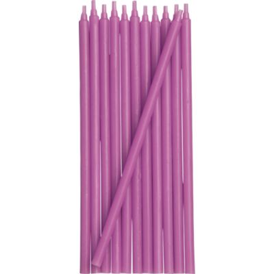 Set of 12 Purple Party Candles