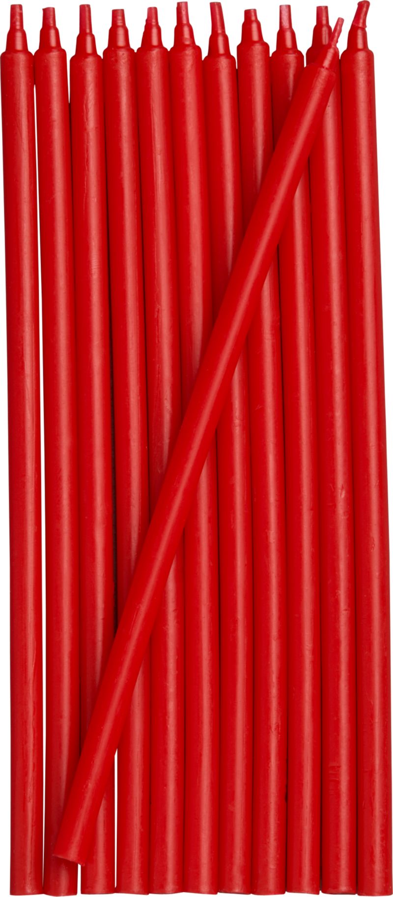 Set of 12 Red Party Candles