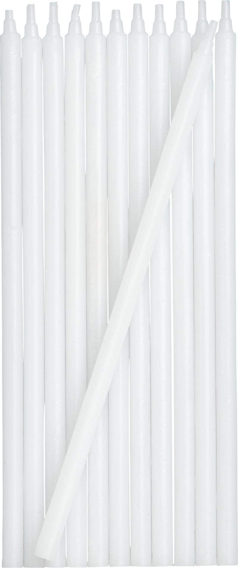 Set of 12 White Party Candles