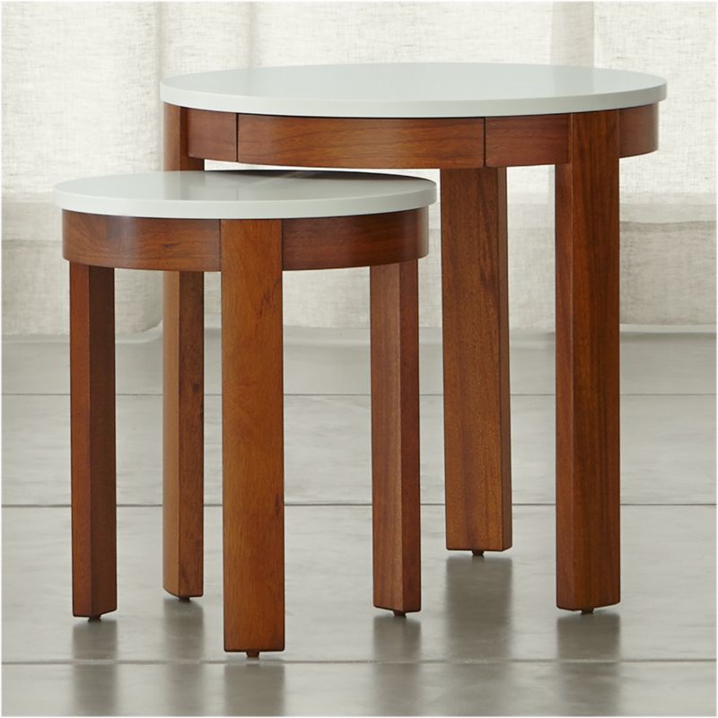 Set of 2 Pastis Nesting Side Tables Crate and Barrel
