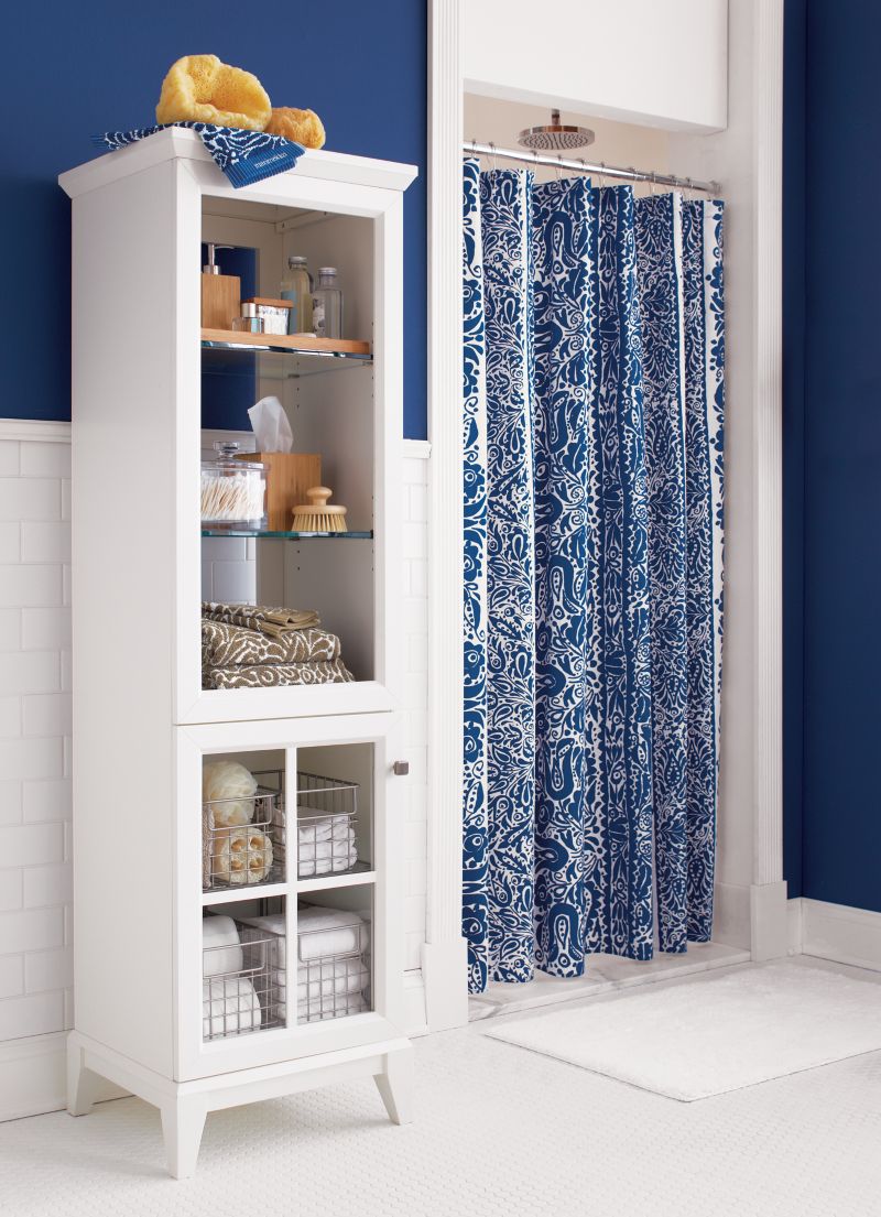 Marimekko (r) Sarafan Cobalt Shower Curtain