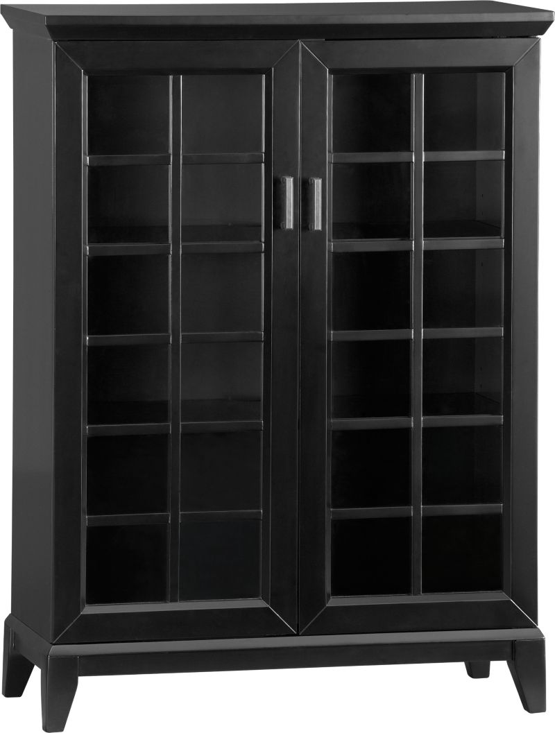 Paterson Black 36.5" Two Door Cabinet