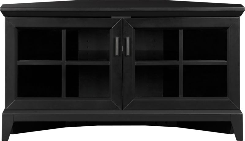 Black Corner Media Console.