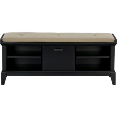 Paterson Black Bench with Wheat Cushion
