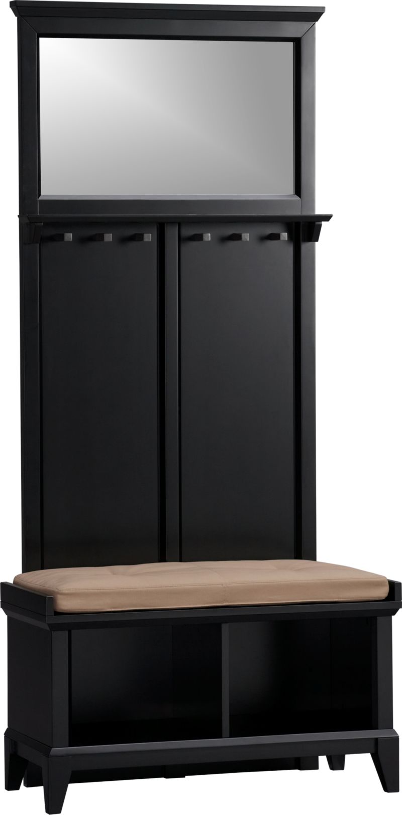 Paterson Black Bench with Wheat Cushion and Panel