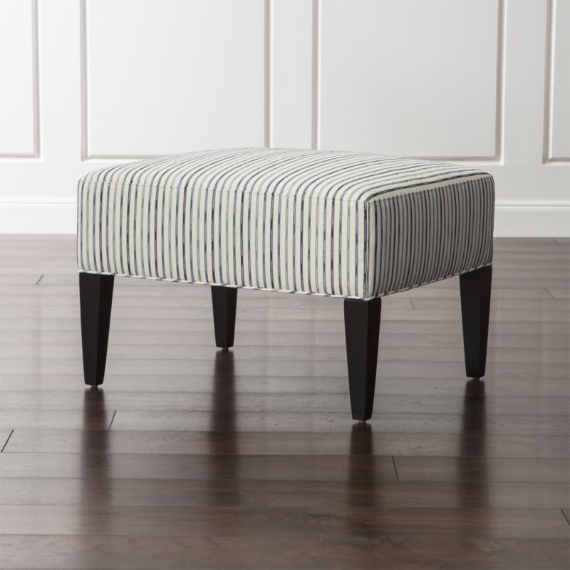 Patrice Ottoman Strand Azure Crate and Barrel