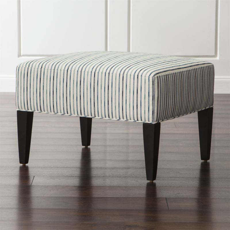 Patrice Ottoman Strand Azure Crate and Barrel