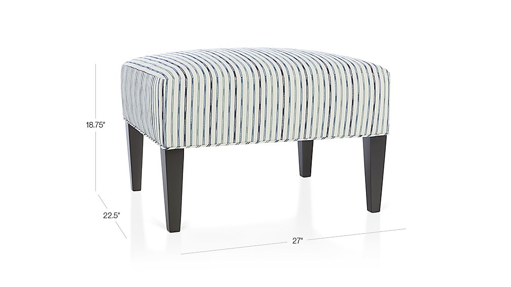 Patrice Ottoman Strand Azure Crate and Barrel