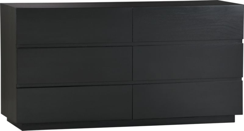 Pavillion Black Six-Drawer Dresser.