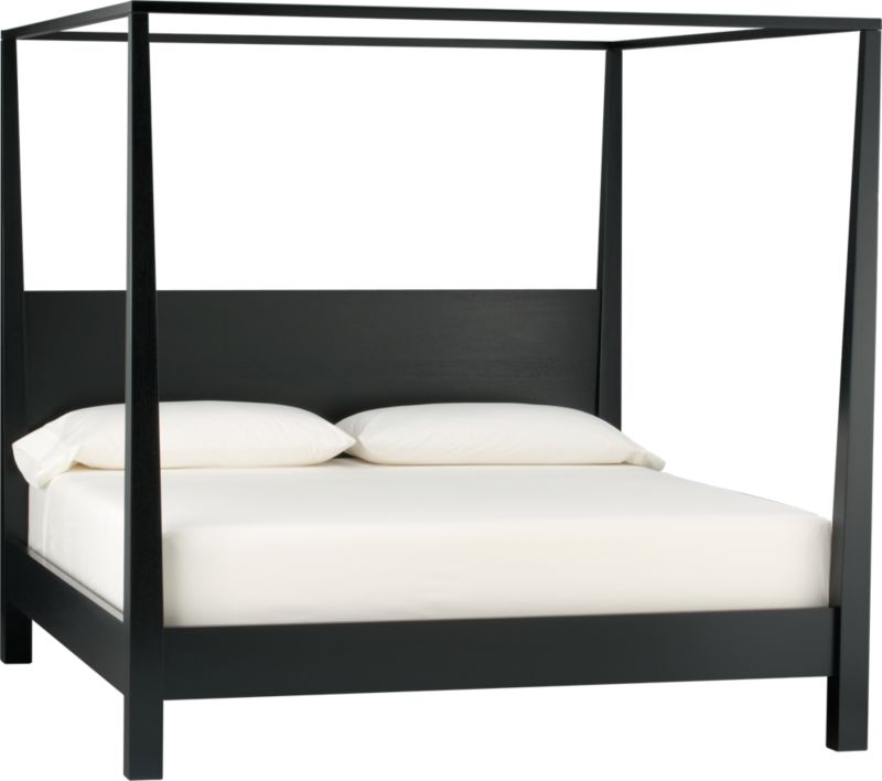 Pavillion Black Canopy King Bed