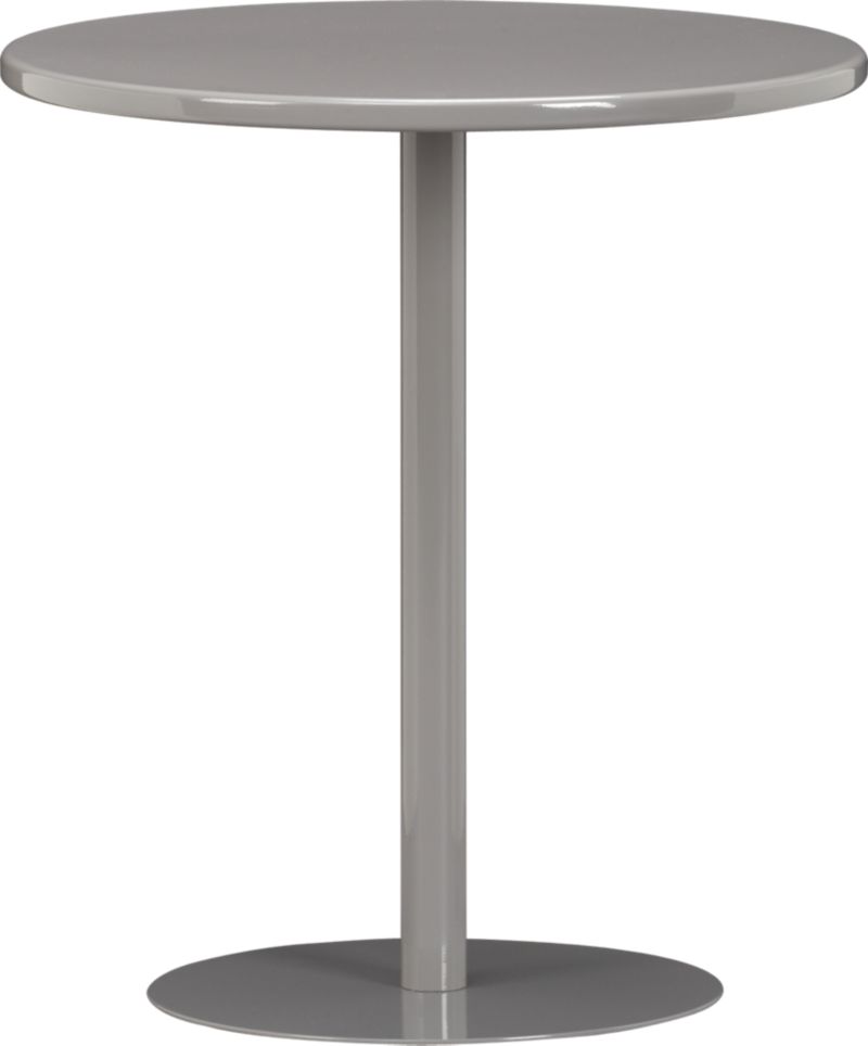 Pedestal Graphite Side Table