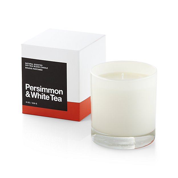 Persimmon and White Tea Scented Candle Crate and Barrel