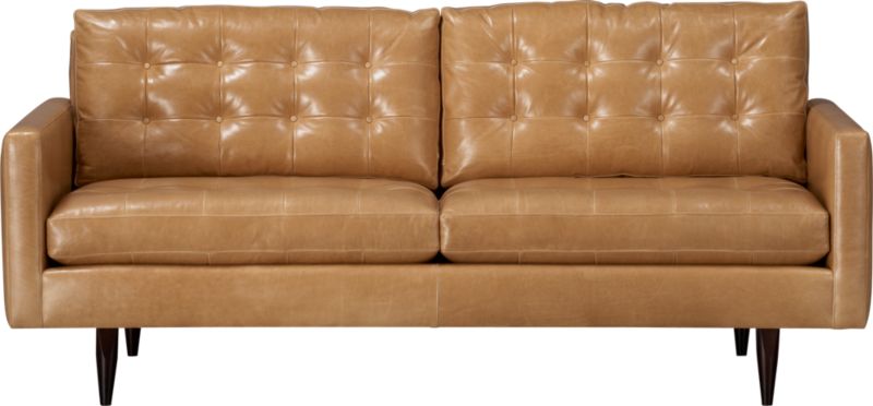Petrie Leather 76" Apartment Sofa