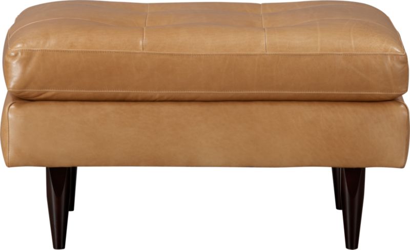 Petrie Leather Ottoman