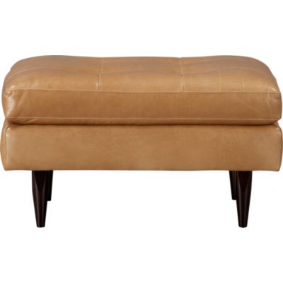 Petrie Leather Ottoman
