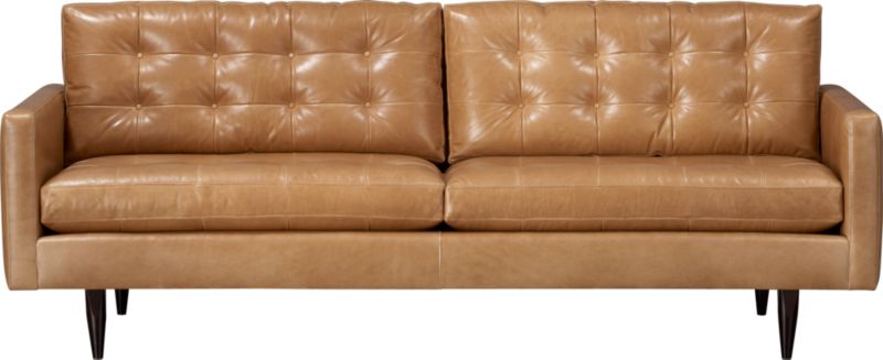 Petrie Leather 86" Sofa