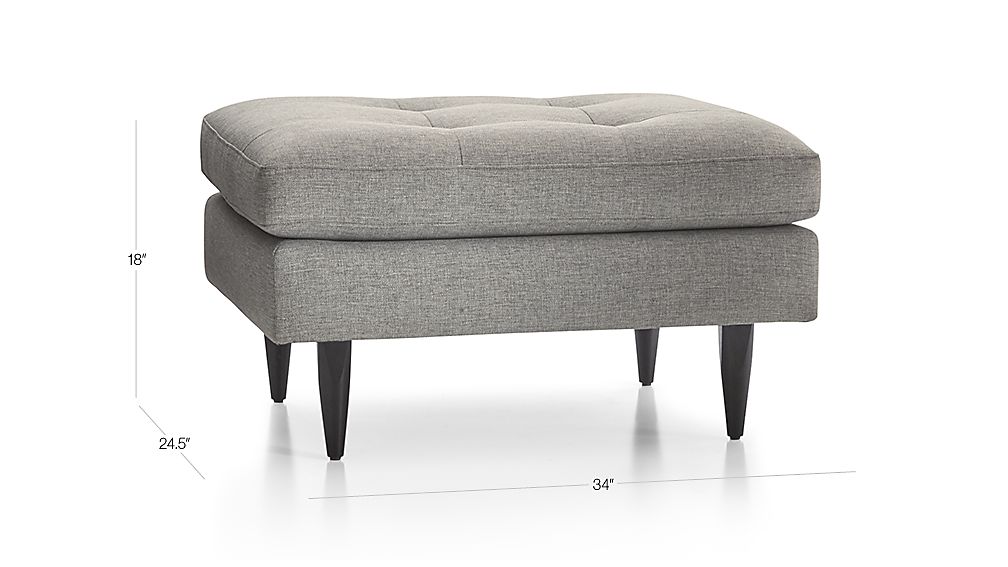 Petrie Ottoman Jonas Felt Gray Crate and Barrel