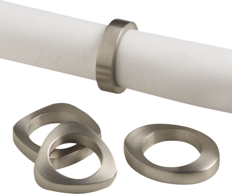 Pewter Shapes Napkin Ring Set