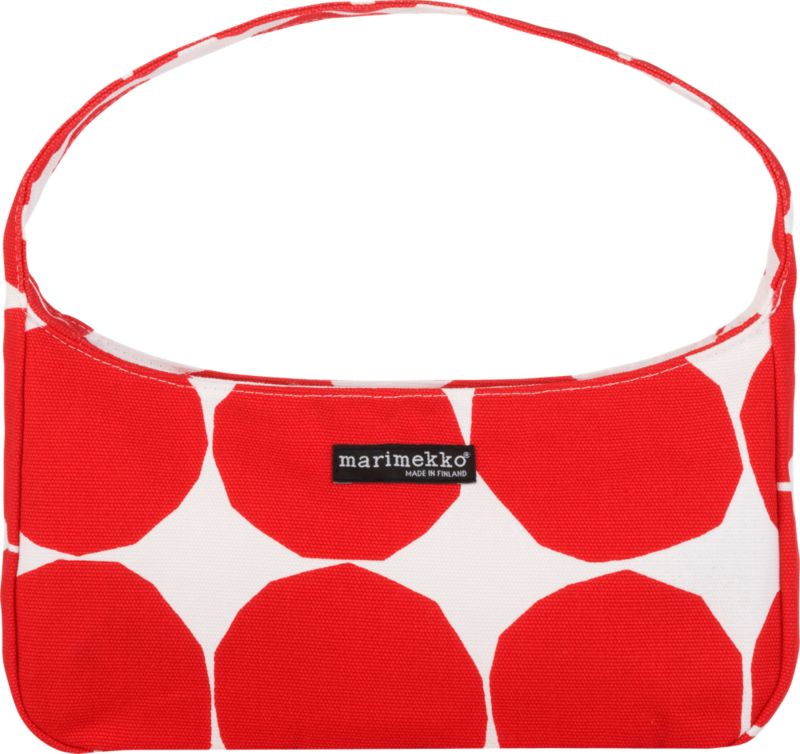 Marimekko Pienet Kivet Graniiti Red and White Bag