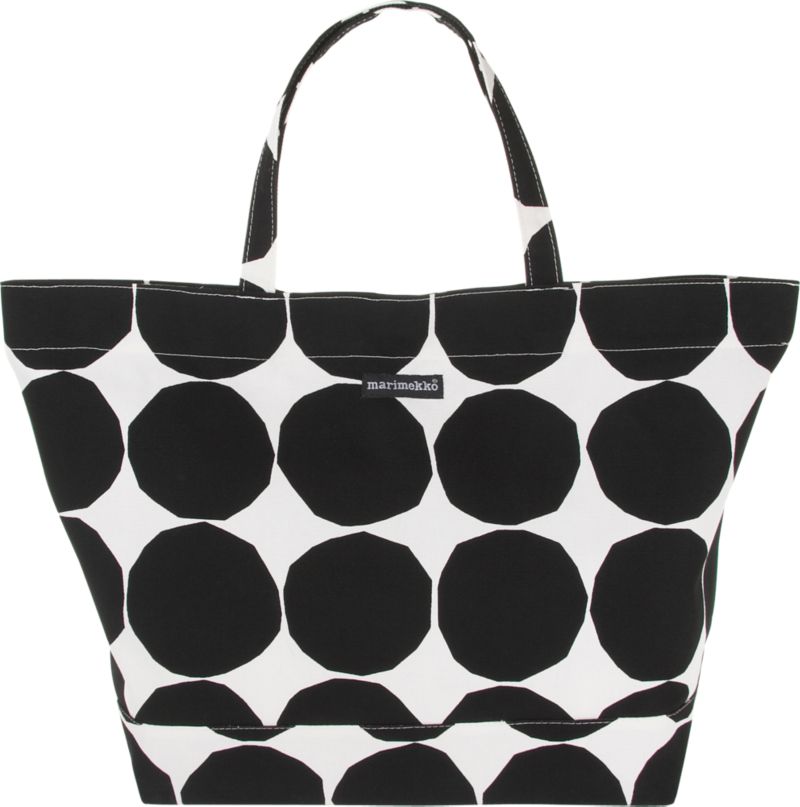 Marimekko Pienet Kivet Opaali Black and White Bag