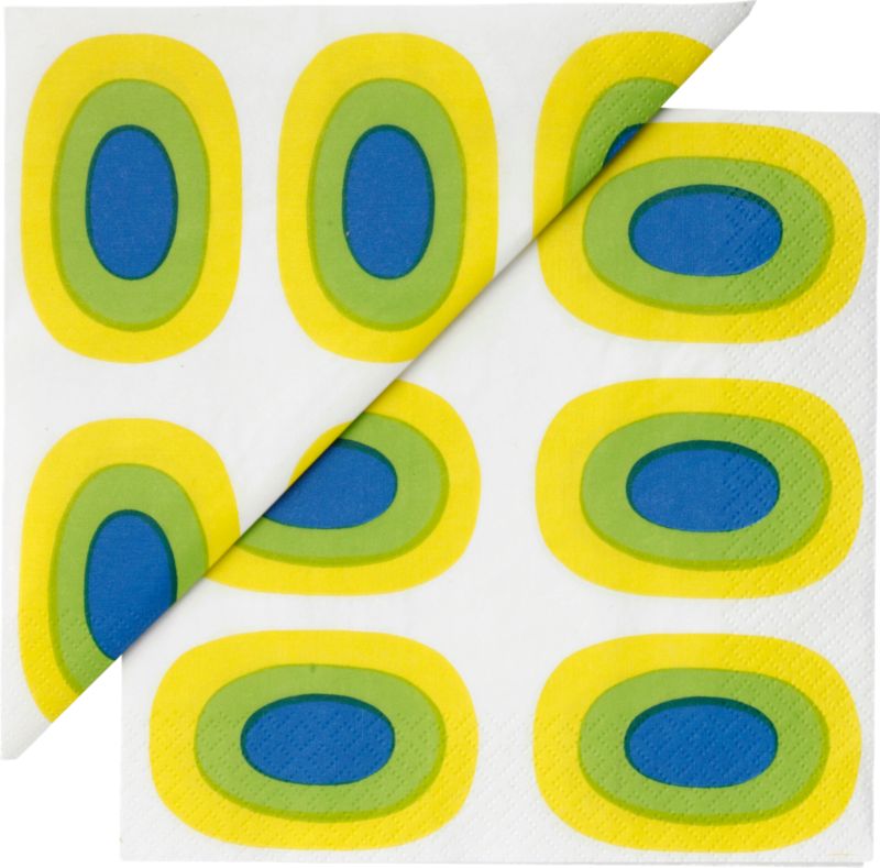 Set of 20 Marimekko Pieni Melooni Paper 6.5" Napkins