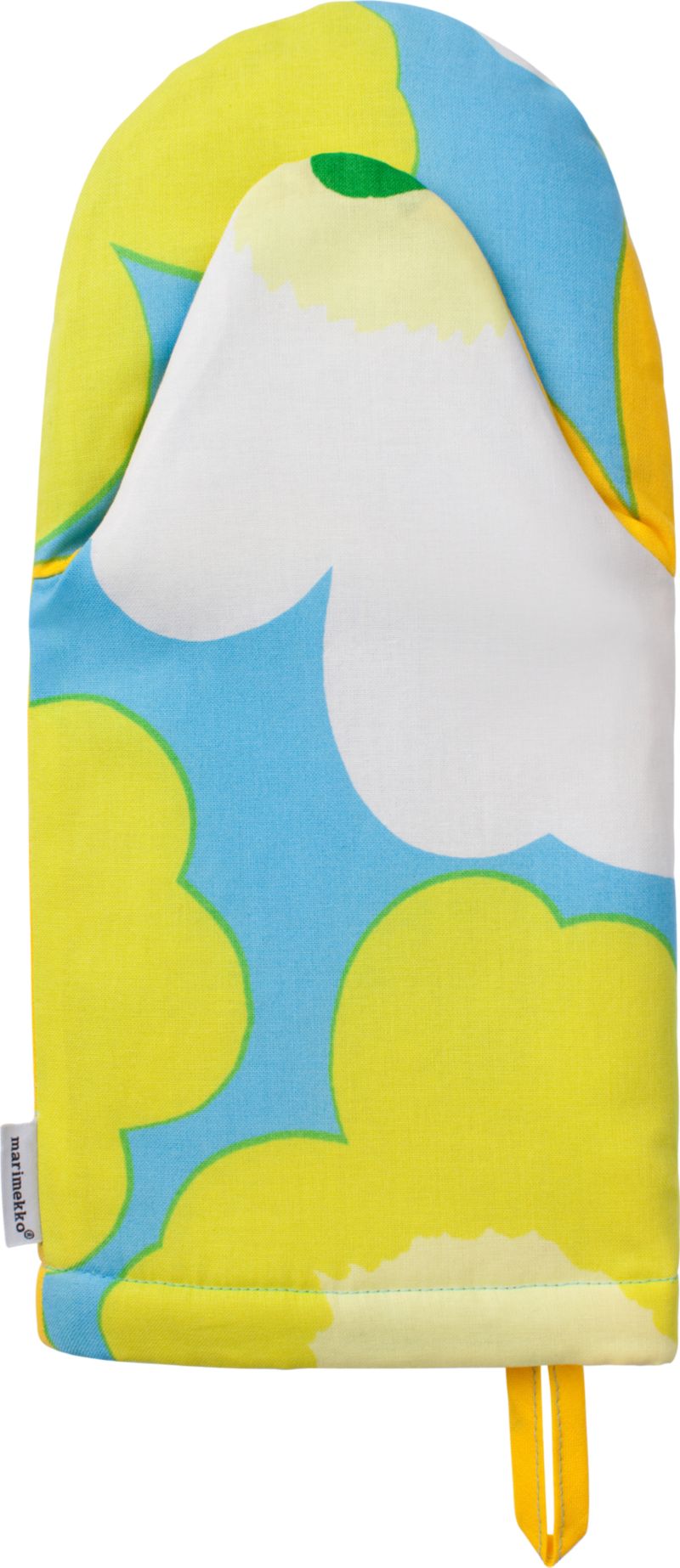 Marimekko Unikko Blue and Green and Yellow Oven Mitt