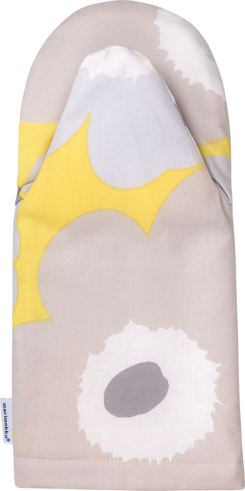 Marimekko Pieni Unikko Grey and Yellow Oven Mitt