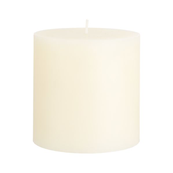 Ivory 4"x4" Pillar Candle Crate and Barrel