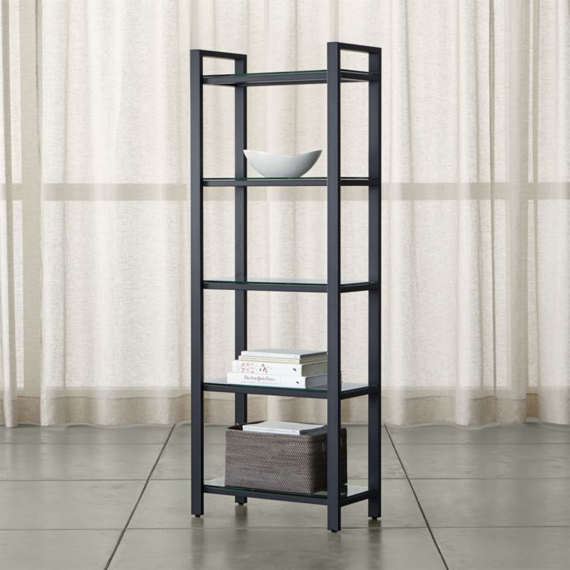 Modern Crate And Barrel Bookcase with Simple Decor