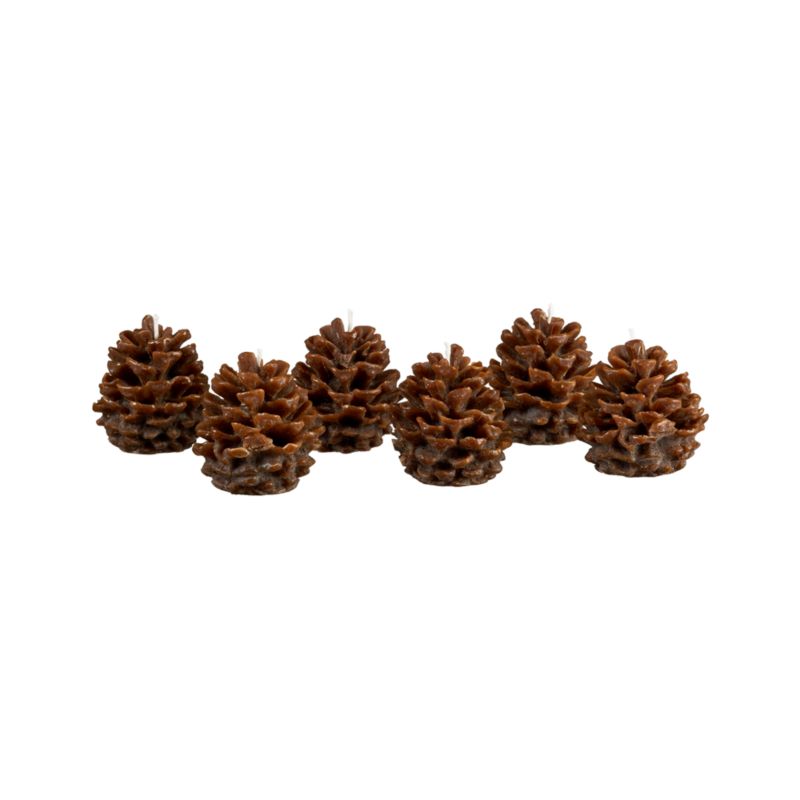 Crate and Barrel - Mini Pinecone Candles shopping in Crate and Barrel Thanksgiving : holiday centerpiece thanksgiving decor festive ornament tabletop