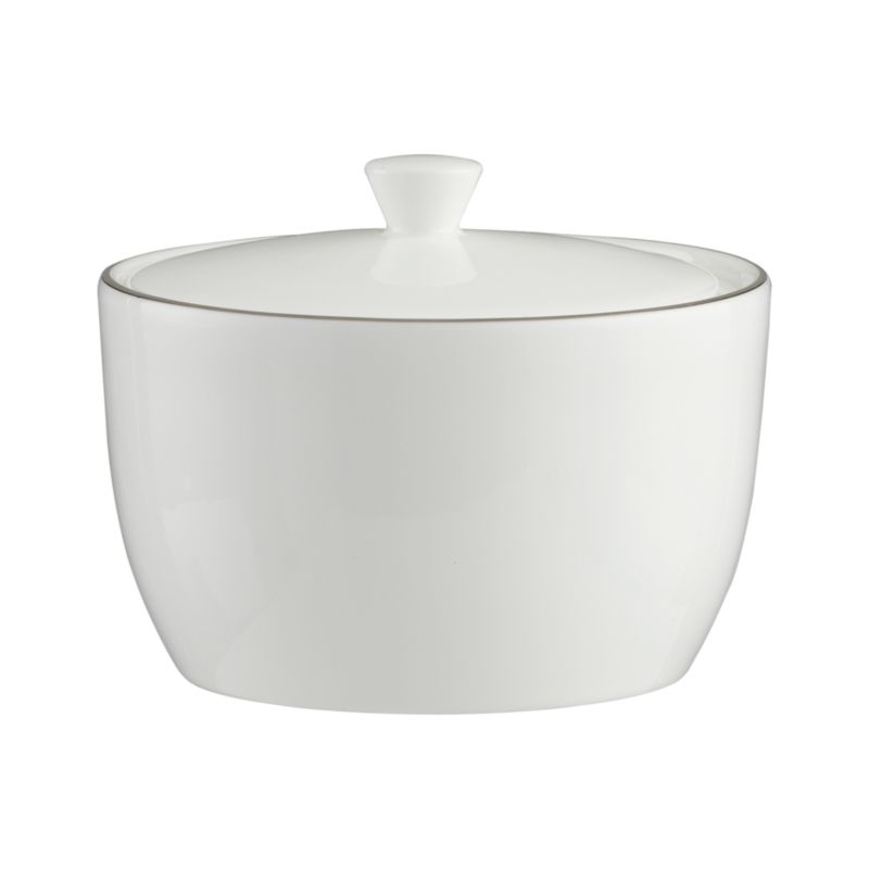 Platinum Rim Sugar with Lid