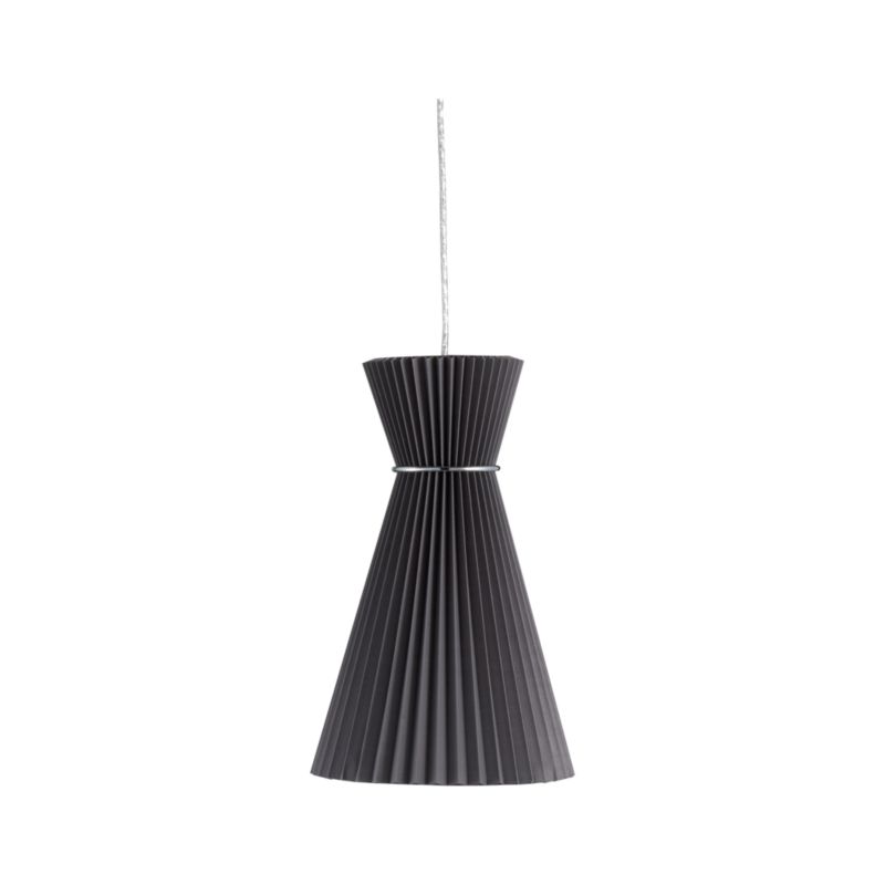Pleat Grey Megaphone Pendant Lamp