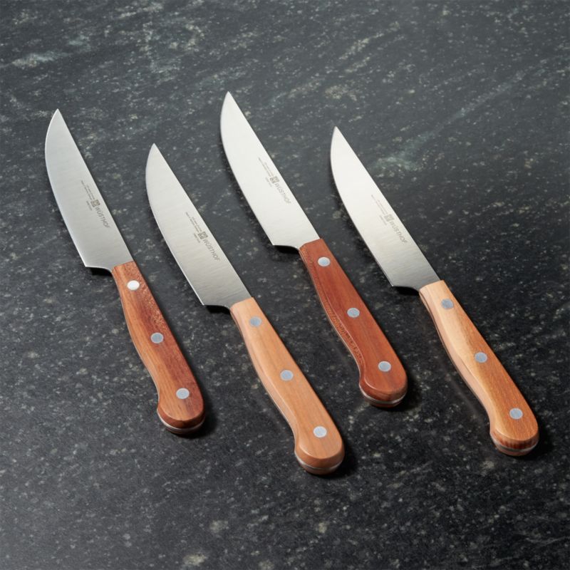 Wusthof ® Plum Wood Steak Knives Set of Four Crate and Barrel
